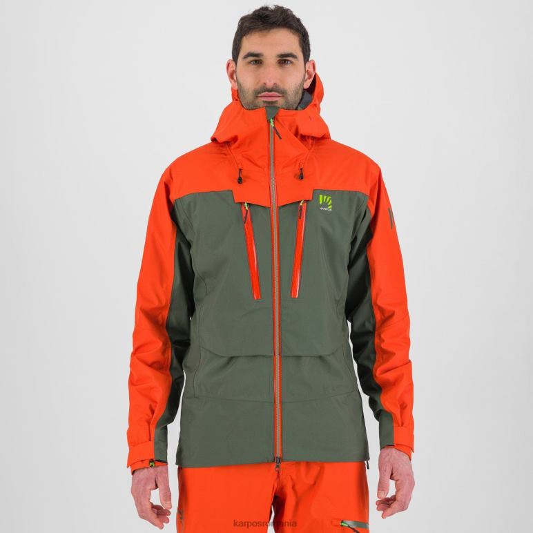 bărbați Karpos cimbru/portocală picant jachetă midi shell PV2R66
