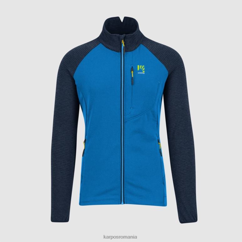 bărbați Karpos bunting indigo/spațiu cosmic fleece pizzocco evo cu fermoar complet PV2R6212
