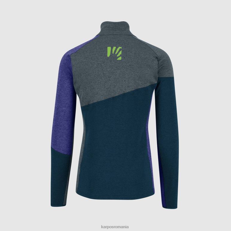 bărbați Karpos miezul nopții/ardezie întunecată/libertate federa cu jumătate de fermoar fleece PV2R6267