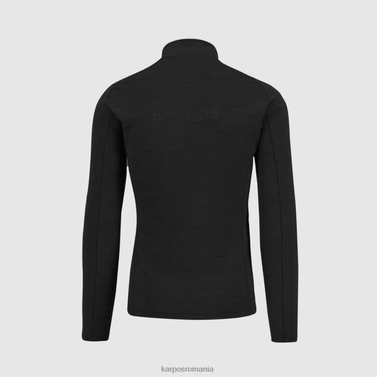bărbați Karpos negru/verde iasomie tricou pomedes ls PV2R6247