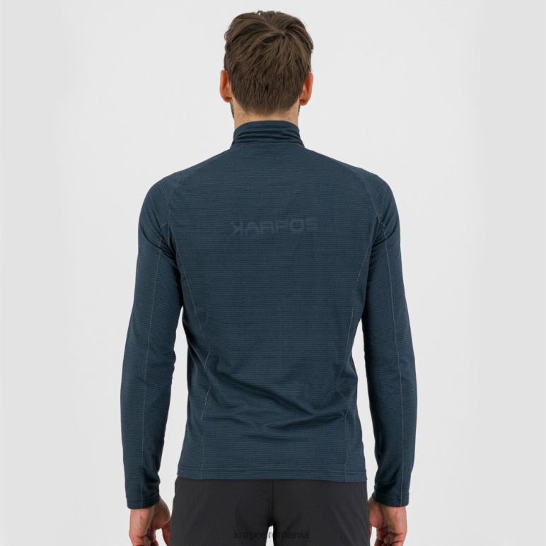 bărbați Karpos negru/verde iasomie tricou pomedes ls PV2R6247