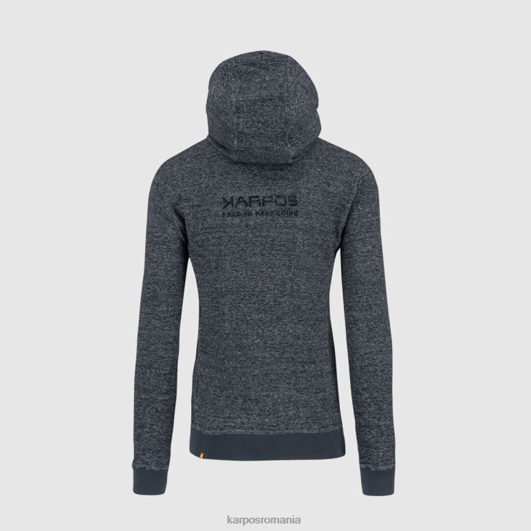 bărbați Karpos ombre blue melange hanorac totoga din cânepă cu fermoar complet PV2R6175