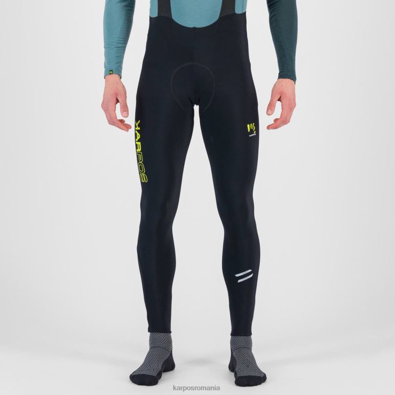bărbați Karpos negru/kiwi colada verve winter bibtight PV2R6567