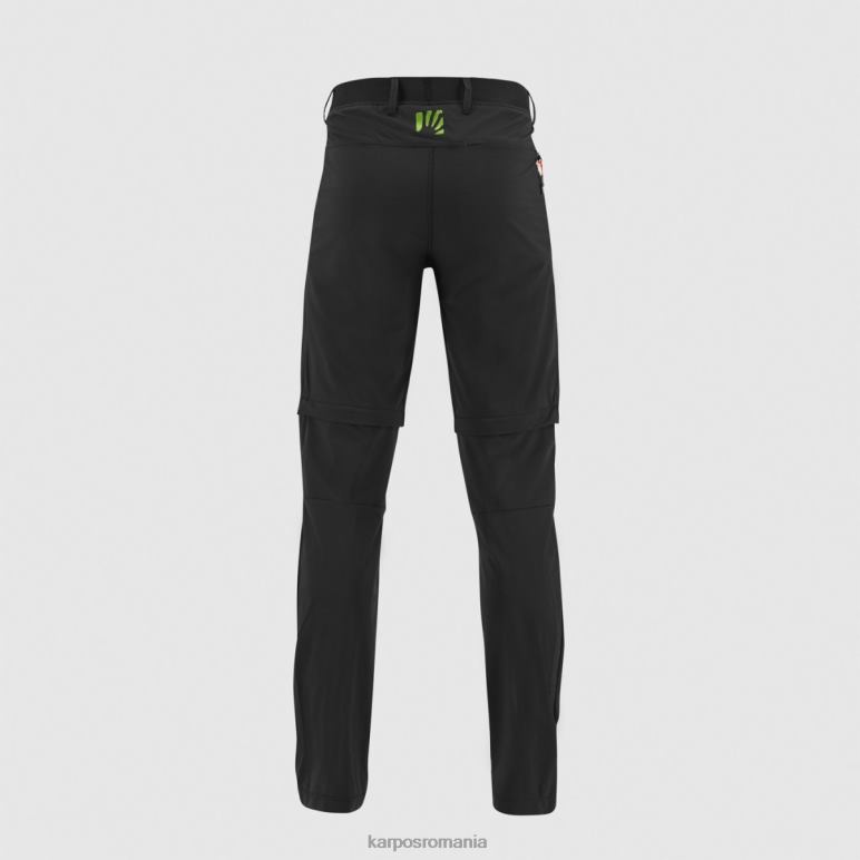bărbați Karpos negru/verde iasomie pantalon tre cime cu fermoar PV2R6611