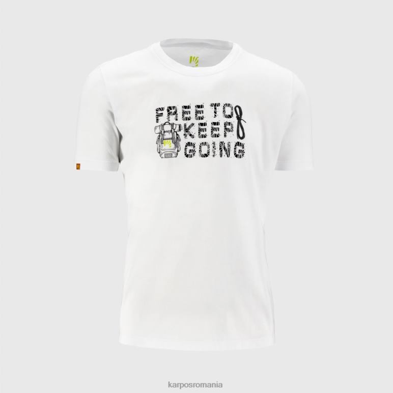 bărbați Karpos alb tricou crocus PV2R6401