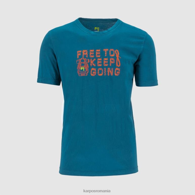 bărbați Karpos albastru marocan tricou crocus PV2R6402