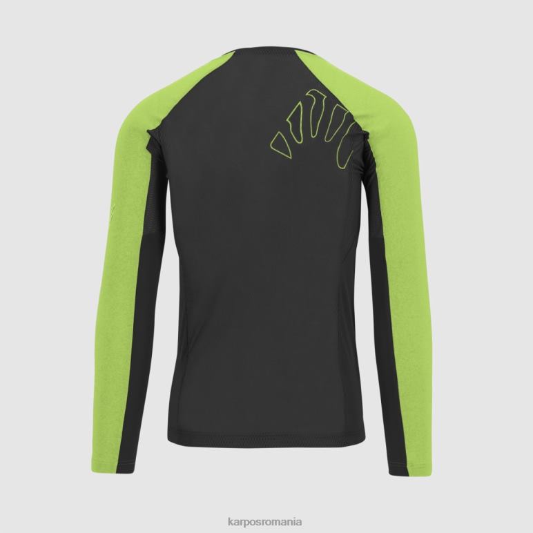 bărbați Karpos negru/verde iasomie tricoul lavaredo ls PV2R6326