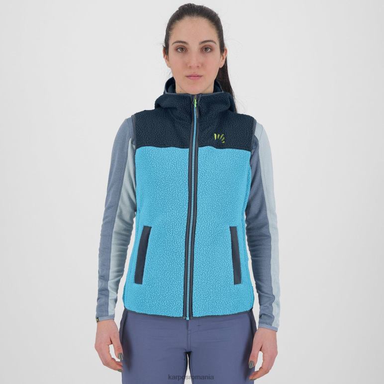 femei Karpos atol albastru/miezul nopții Hanoracul anilor 80 cu vestă PV2R61093
