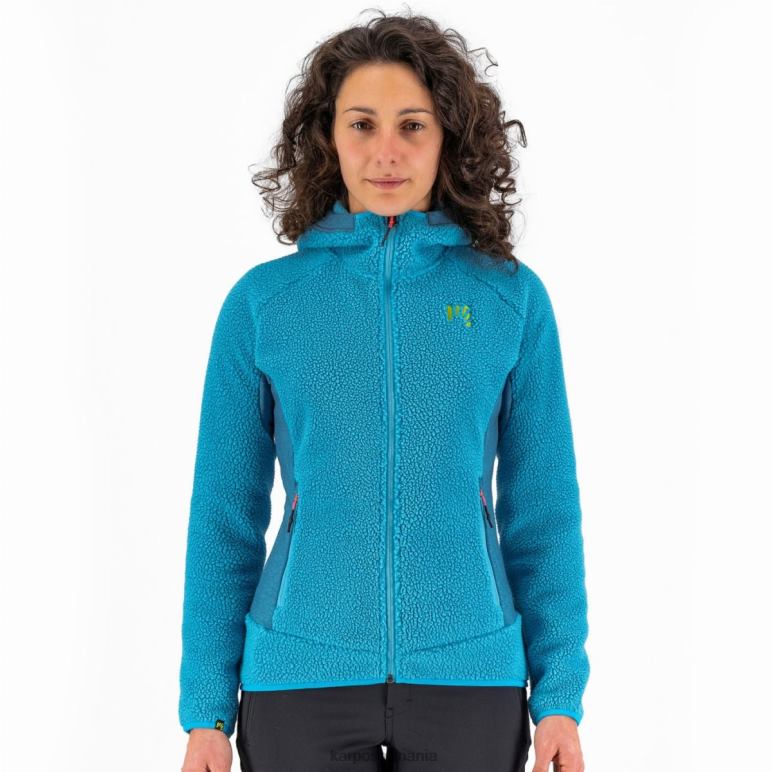 femei Karpos atolul albastru Hanorac anilor 80 cu fleece PV2R61114