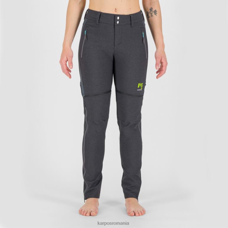 femei Karpos negru/gri închis Santa Croce cu pantaloni cu fermoar PV2R61429