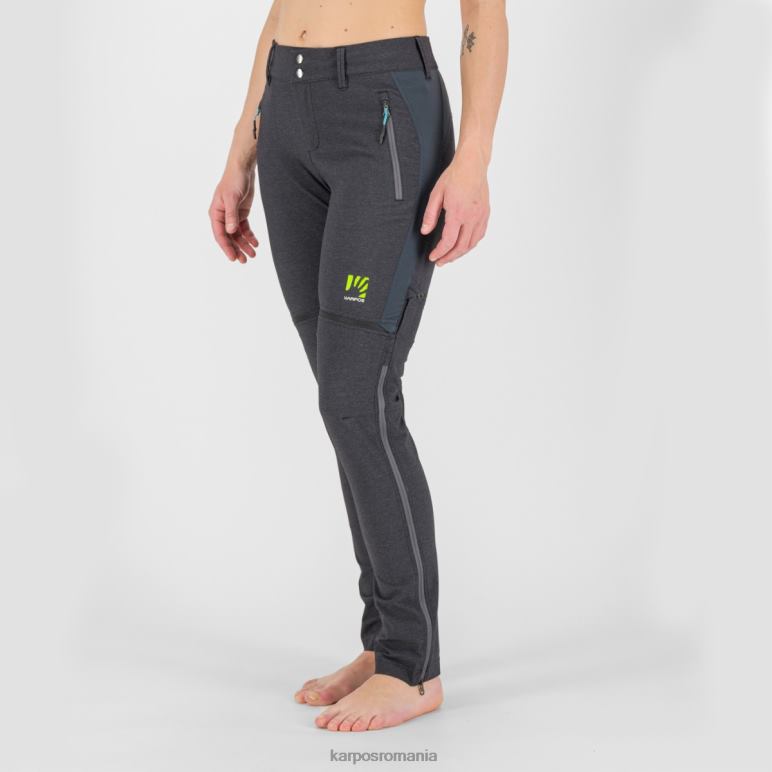 femei Karpos negru/gri închis Santa Croce cu pantaloni cu fermoar PV2R61429