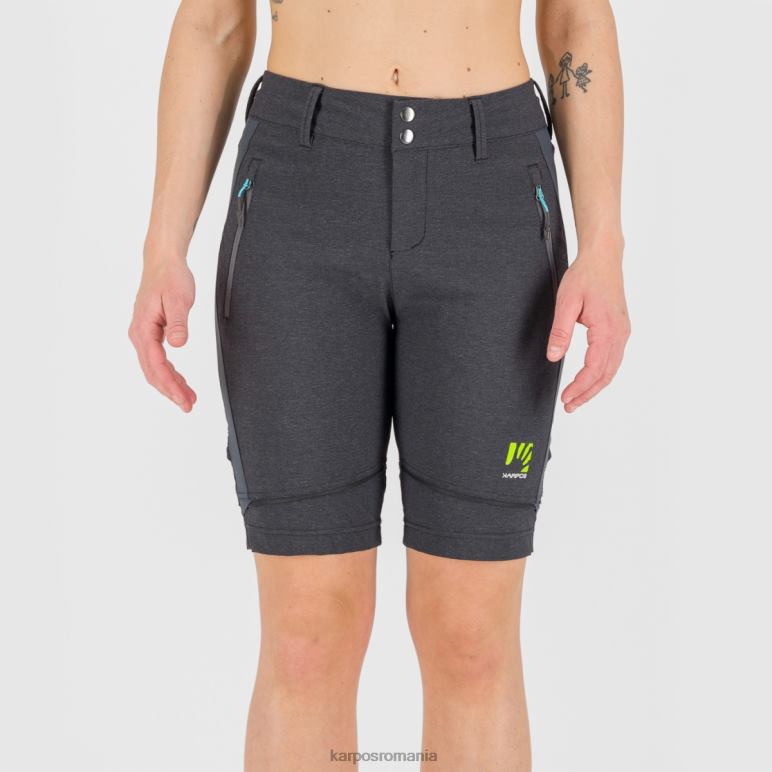 femei Karpos negru/gri închis Santa Croce cu pantaloni cu fermoar PV2R61429