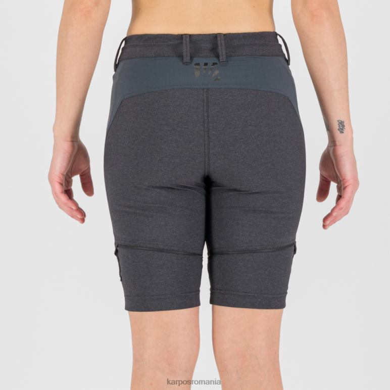 femei Karpos negru/gri închis Santa Croce cu pantaloni cu fermoar PV2R61429