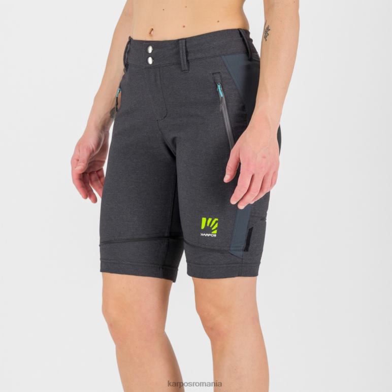 femei Karpos negru/gri închis Santa Croce cu pantaloni cu fermoar PV2R61429