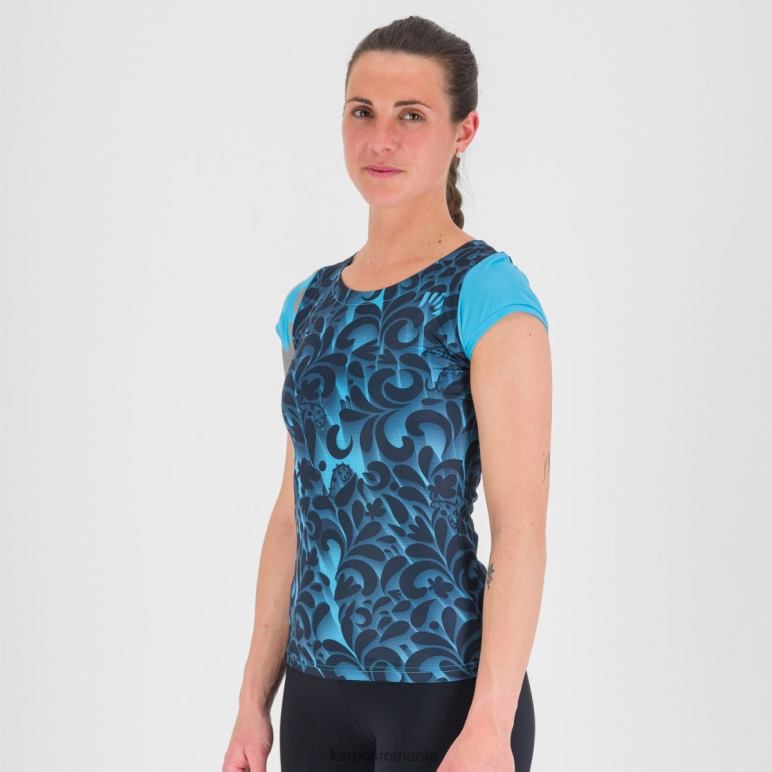 femei Karpos atol albastru/căpitan de cer tricou cu imprimeu loma PV2R61305