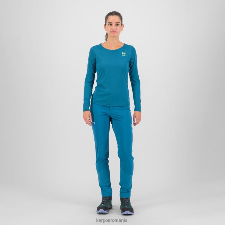 femei Karpos corsar/adriatic blue/lemon cu loma w tricou ls PV2R61311