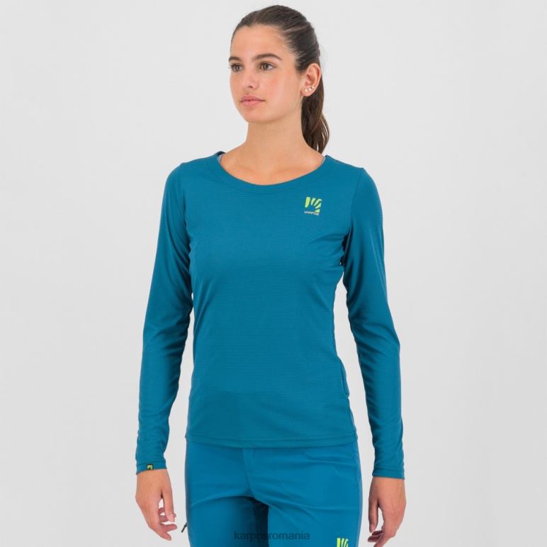 femei Karpos corsar/adriatic blue/lemon cu loma w tricou ls PV2R61311